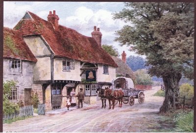 The Bell Inn, Waltham St Lawrence, da The Cottages and the Village Life of Rural England pubblicato da Dent & Sons Limited, 1912 da Alfred Robert Quinton